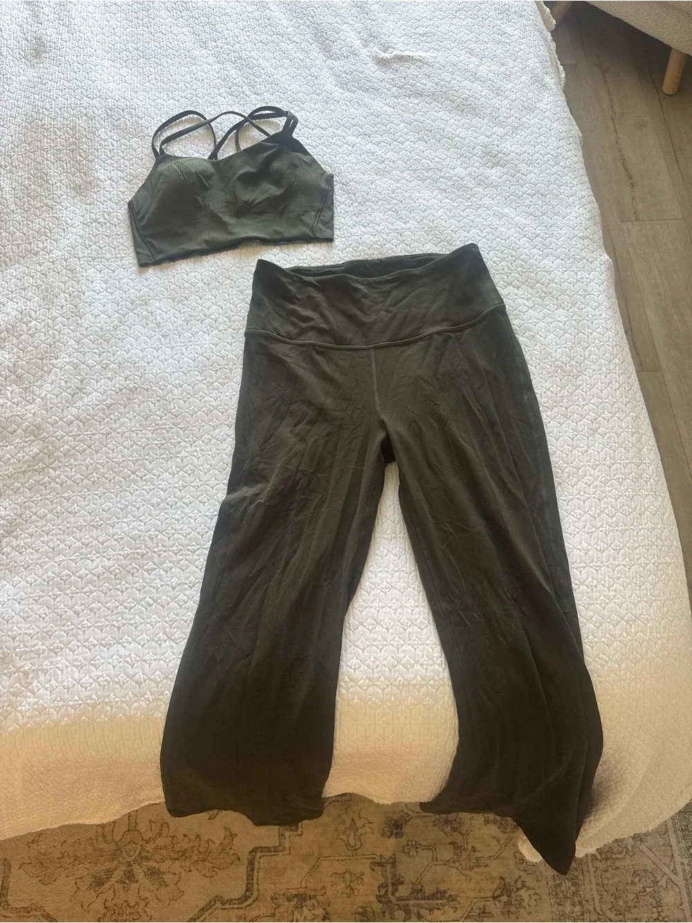 lululemon athletica Groove Super-High-Rise Pant Nulu in Dark Olive